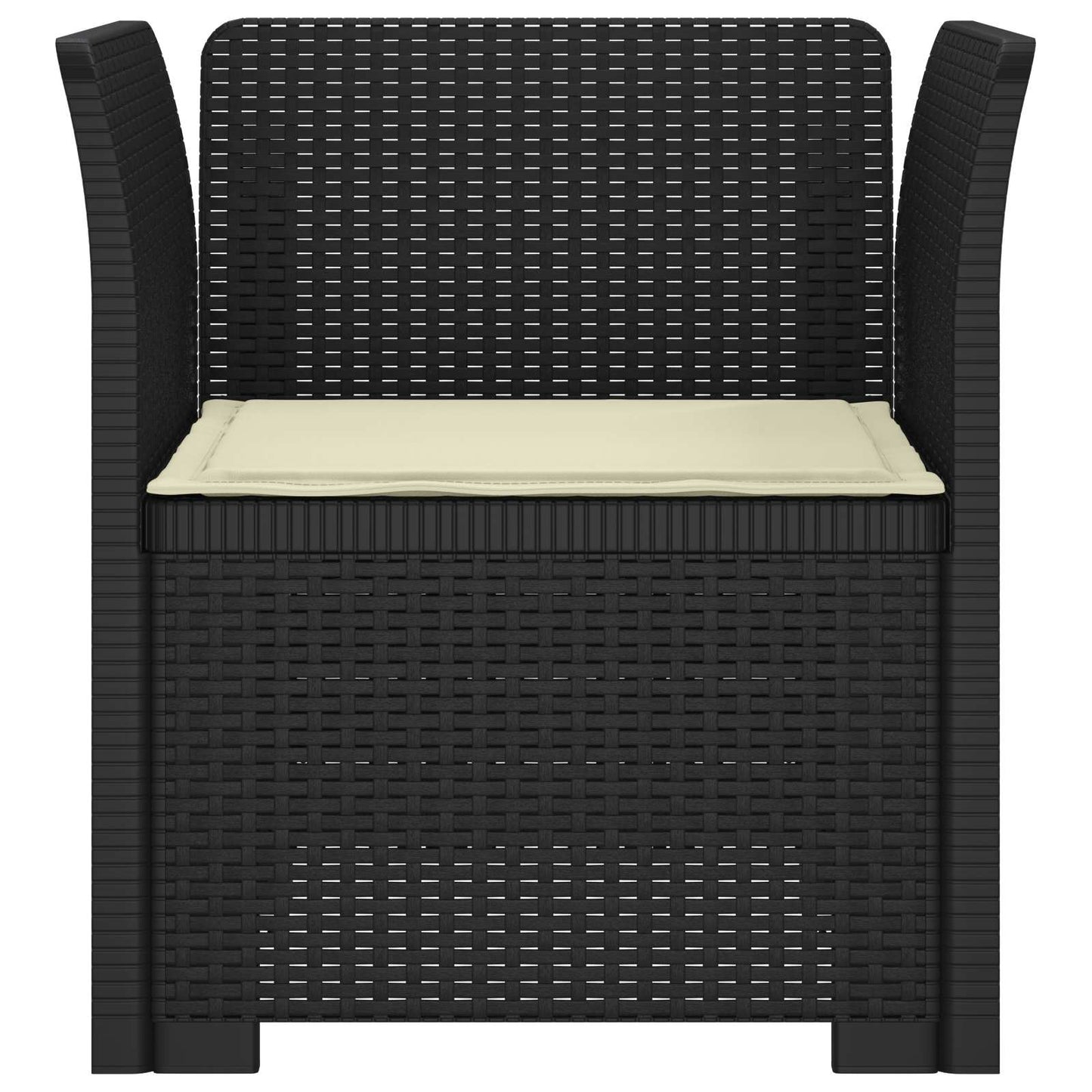 vidaXL 1-Seater Armchair with Cushion Rattan Look PP Anthracite