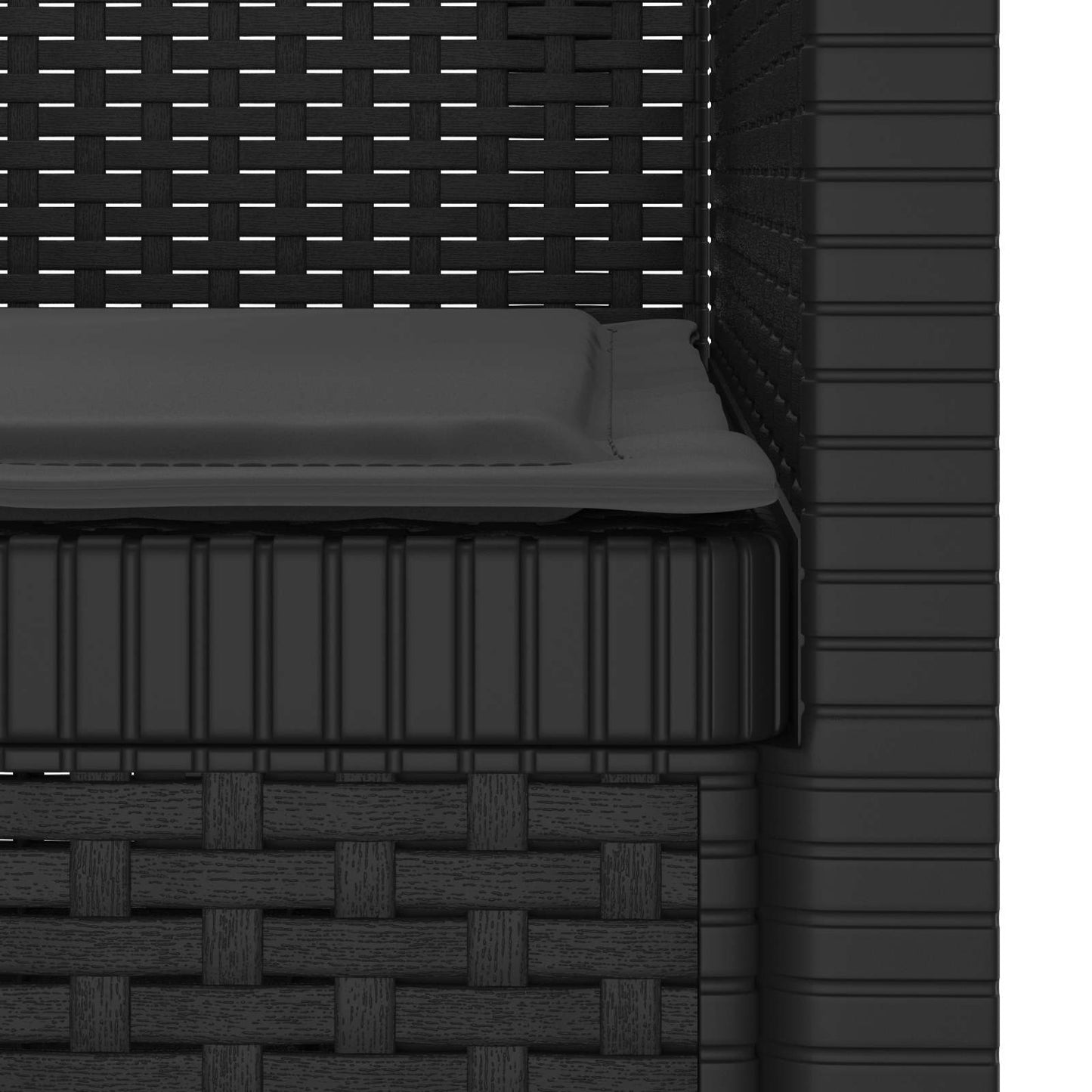 vidaXL 1-Seater Armchair with Cushion Rattan Look PP Anthracite