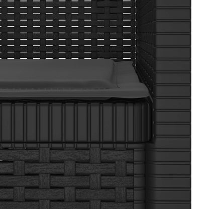 vidaXL 1-Seater Armchair with Cushion Rattan Look PP Anthracite