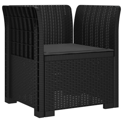 vidaXL 1-Seater Armchair with Cushion Rattan Look PP Anthracite