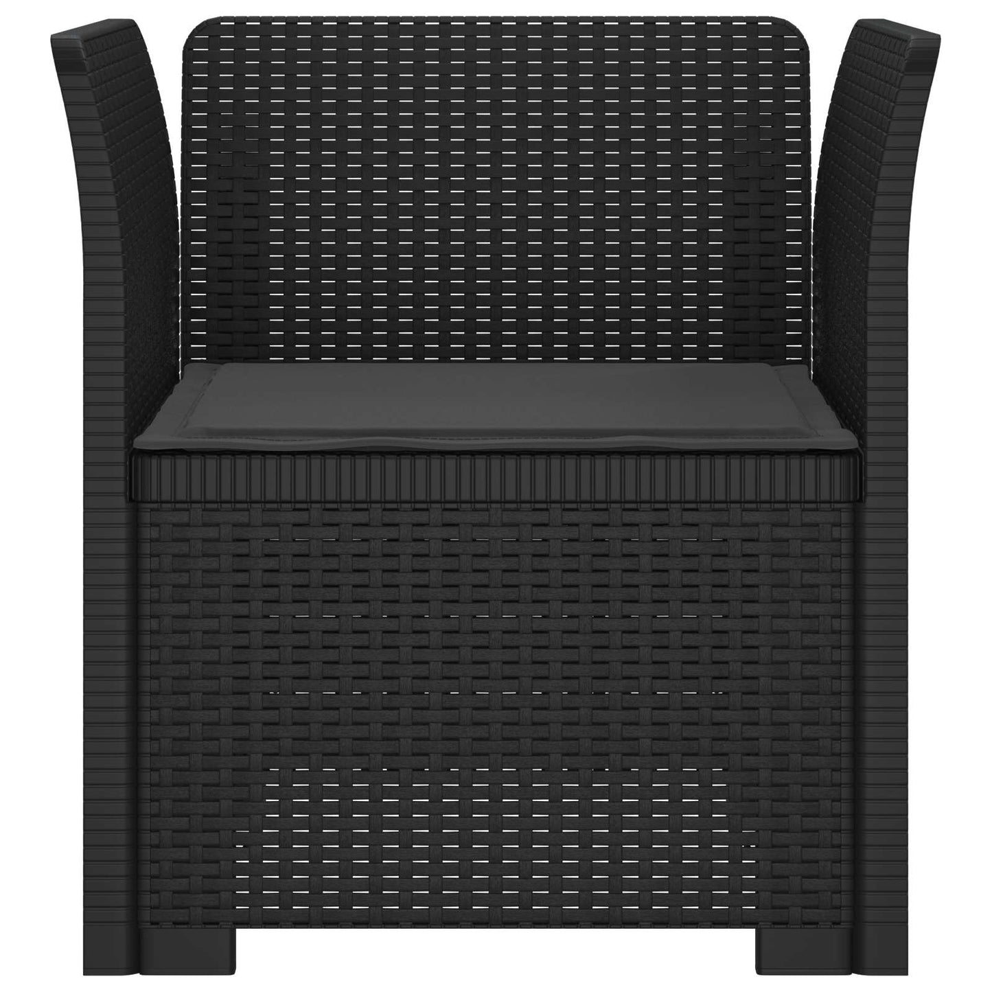 vidaXL 1-Seater Armchair with Cushion Rattan Look PP Anthracite