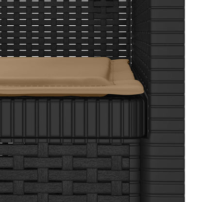 vidaXL 1-Seater Armchair with Cushion Rattan Look PP Anthracite