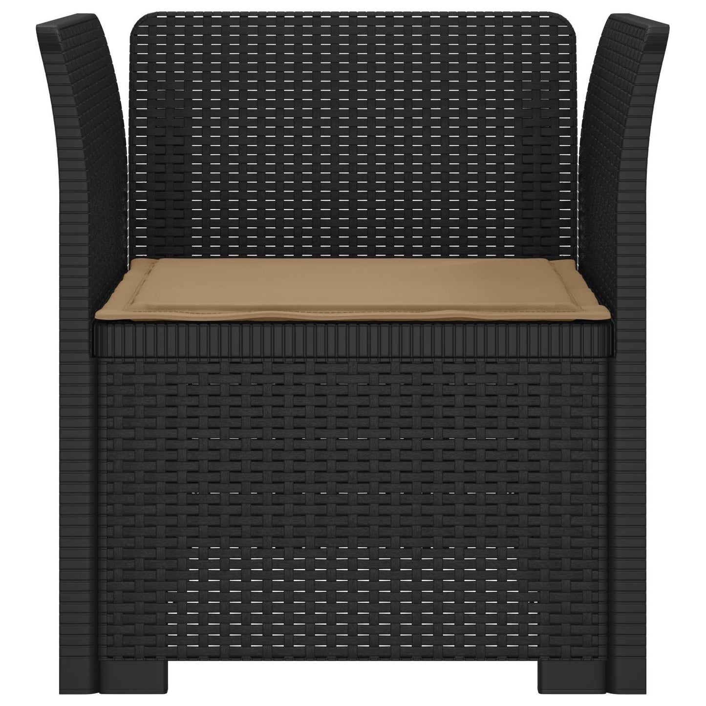 vidaXL 1-Seater Armchair with Cushion Rattan Look PP Anthracite
