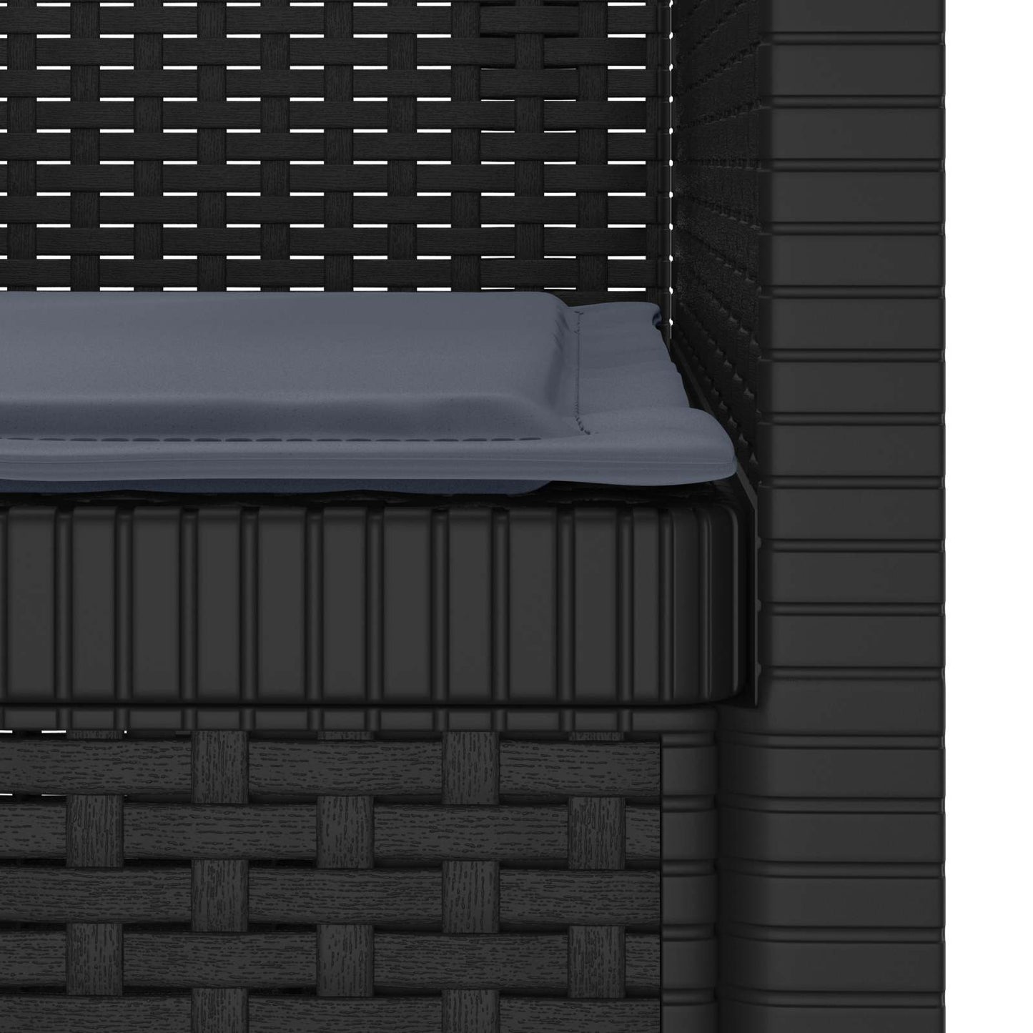 vidaXL 1-Seater Armchair with Cushion Rattan Look PP Anthracite