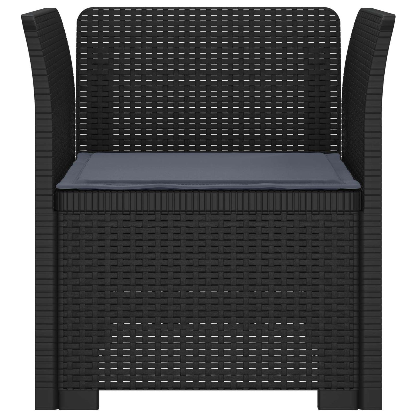vidaXL 1-Seater Armchair with Cushion Rattan Look PP Anthracite