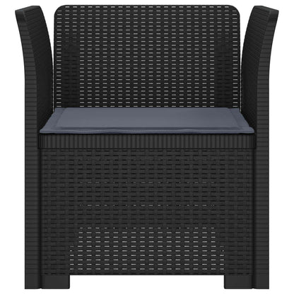 vidaXL 1-Seater Armchair with Cushion Rattan Look PP Anthracite