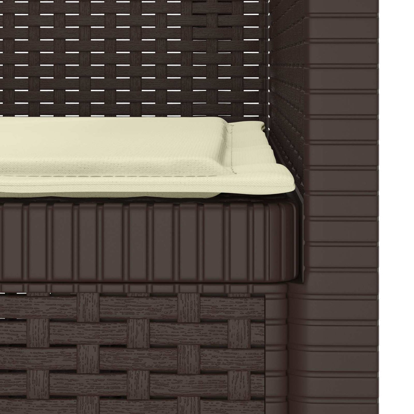 vidaXL 1-Seater Armchair with Cushion Rattan Look PP Brown