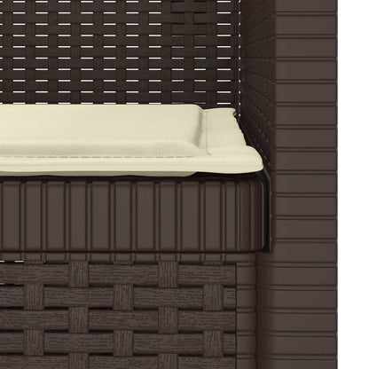 vidaXL 1-Seater Armchair with Cushion Rattan Look PP Brown