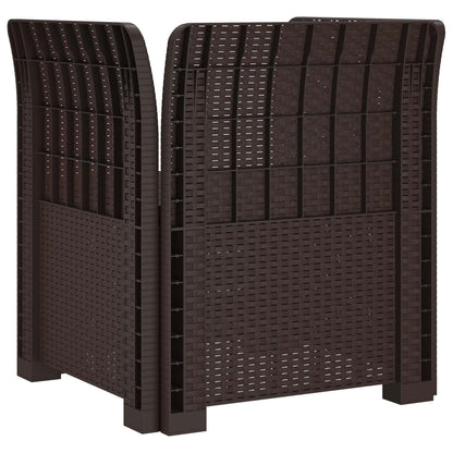 vidaXL 1-Seater Armchair with Cushion Rattan Look PP Brown