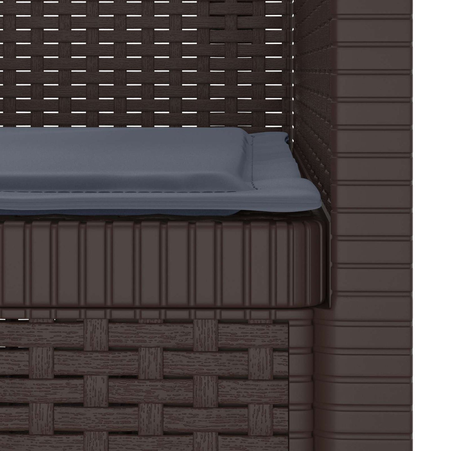 vidaXL 1-Seater Armchair with Cushion Rattan Look PP Brown