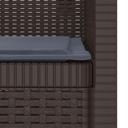 vidaXL 1-Seater Armchair with Cushion Rattan Look PP Brown