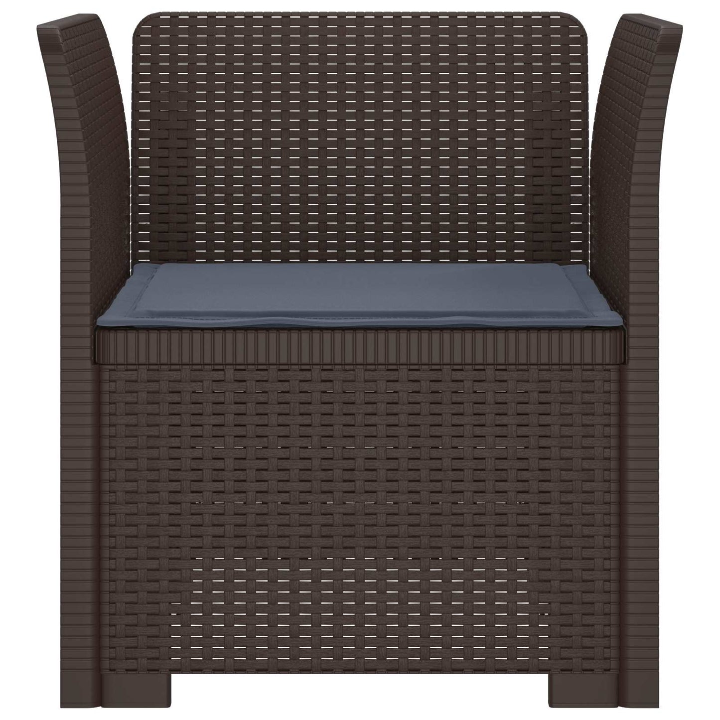 vidaXL 1-Seater Armchair with Cushion Rattan Look PP Brown