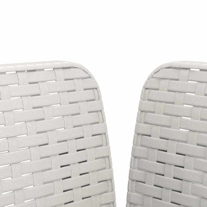 vidaXL 1-Seater Armchair with Cushion Rattan Look PP White
