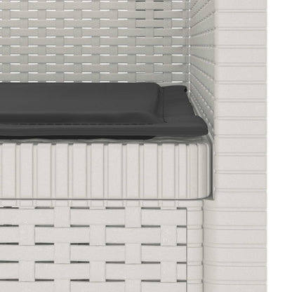 vidaXL 1-Seater Armchair with Cushion Rattan Look PP White
