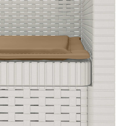 vidaXL 1-Seater Armchair with Cushion Rattan Look PP White