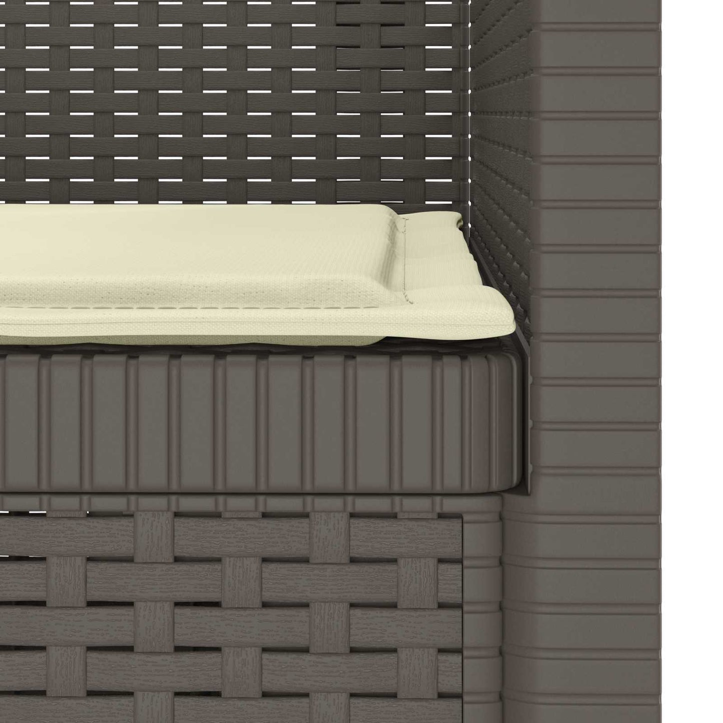 vidaXL 1-Seater Armchair with Cushion Rattan Look PP Light Grey