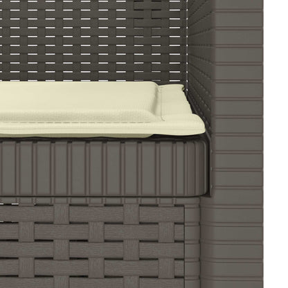 vidaXL 1-Seater Armchair with Cushion Rattan Look PP Light Grey