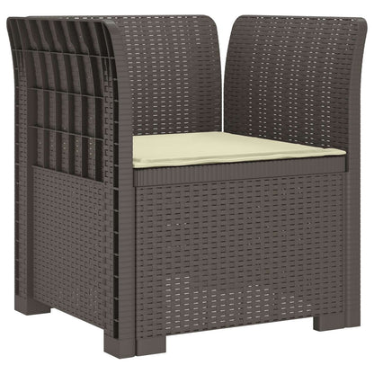vidaXL 1-Seater Armchair with Cushion Rattan Look PP Light Grey