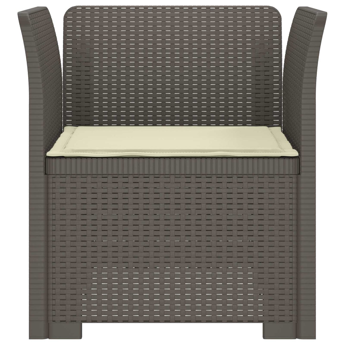 vidaXL 1-Seater Armchair with Cushion Rattan Look PP Light Grey
