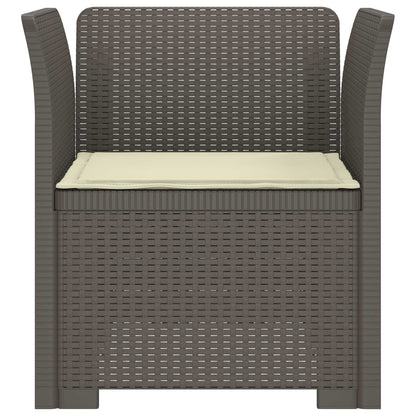 vidaXL 1-Seater Armchair with Cushion Rattan Look PP Light Grey