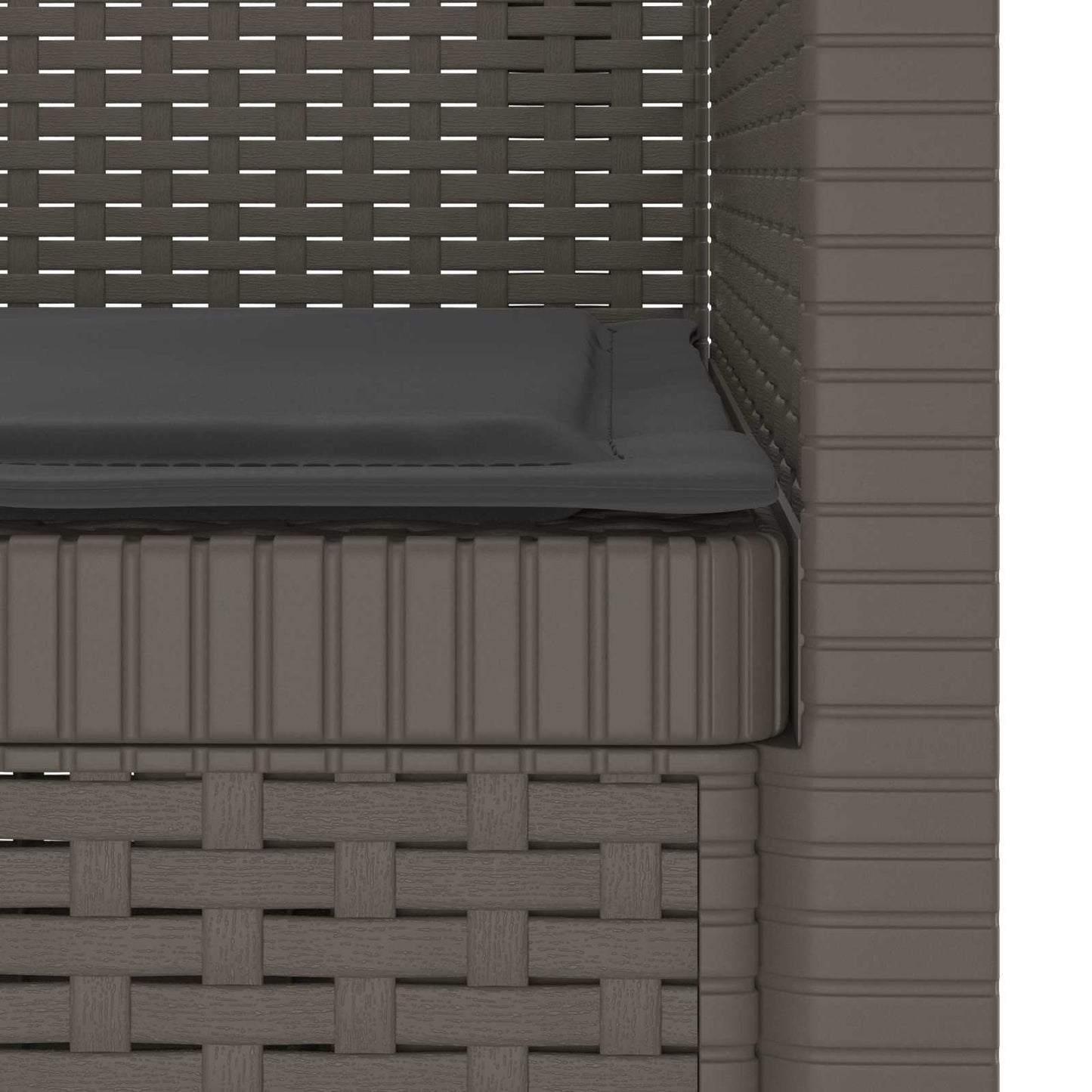vidaXL 1-Seater Armchair with Cushion Rattan Look PP Light Grey