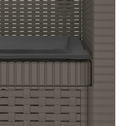 vidaXL 1-Seater Armchair with Cushion Rattan Look PP Light Grey