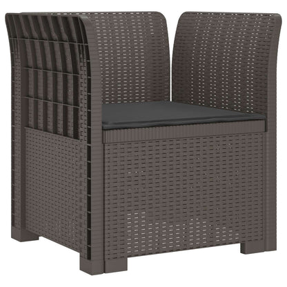 vidaXL 1-Seater Armchair with Cushion Rattan Look PP Light Grey