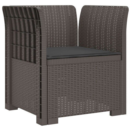 vidaXL 1-Seater Armchair with Cushion Rattan Look PP Light Grey