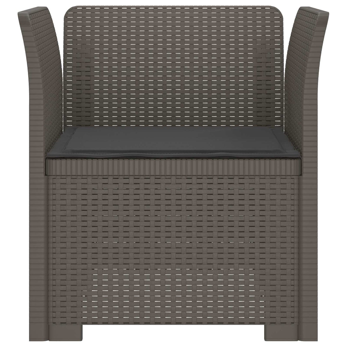 vidaXL 1-Seater Armchair with Cushion Rattan Look PP Light Grey