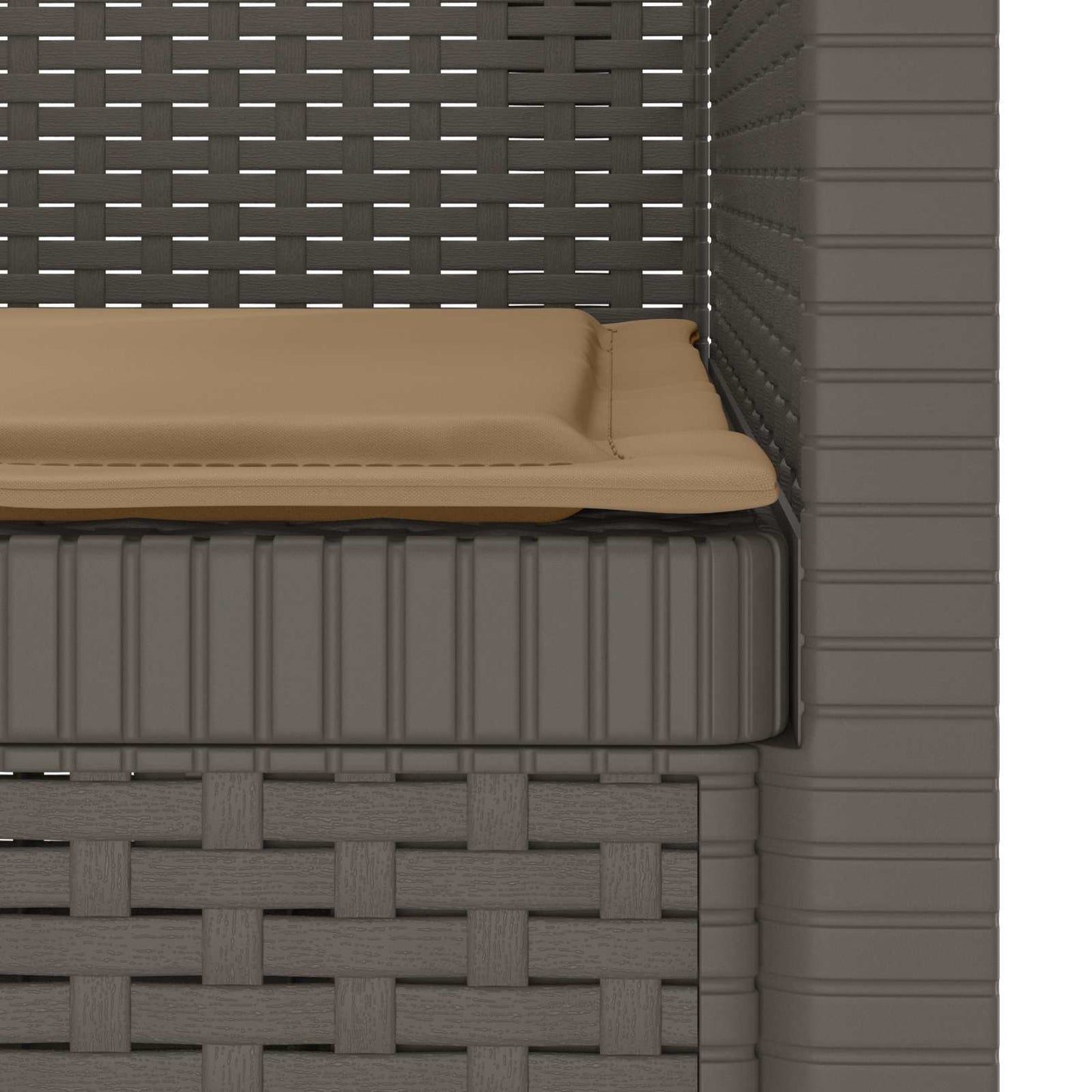 vidaXL 1-Seater Armchair with Cushion Rattan Look PP Light Grey