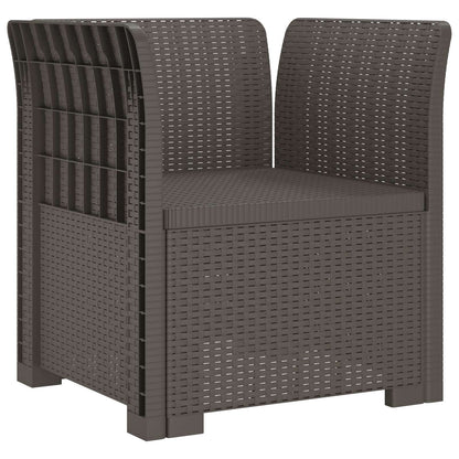 vidaXL 1-Seater Armchair with Cushion Rattan Look PP Light Grey
