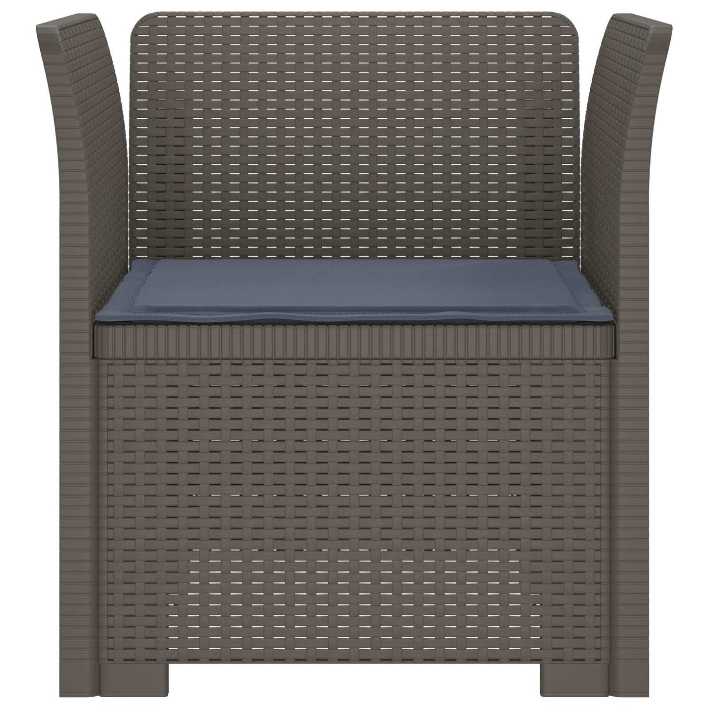 vidaXL 1-Seater Armchair with Cushion Rattan Look PP Light Grey
