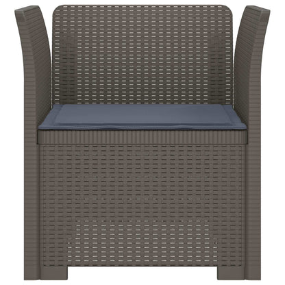 vidaXL 1-Seater Armchair with Cushion Rattan Look PP Light Grey