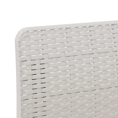 vidaXL 3-Seater Garden Sofa Rattan Look PP White