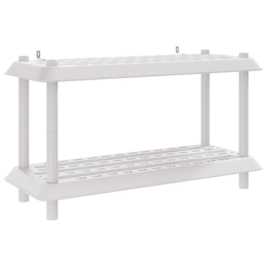 vidaXL Shelving Unit 2-Tier 100 x 40 x 55.5 cm PP White