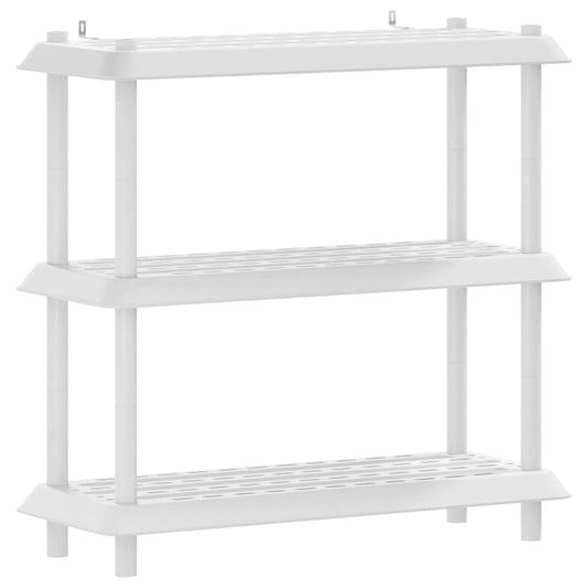 vidaXL Shelving Unit 3-Tier 100 x 40 x 96 cm PP White