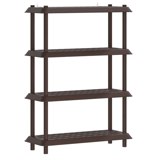vidaXL Shelving Unit 4-Tier 100 x 40 x 136.5 cm PP Brown