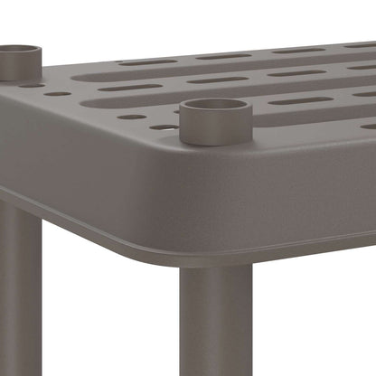 vidaXL Shelving Unit 4-Tier 100 x 40 x 136.5 cm PP Light Grey