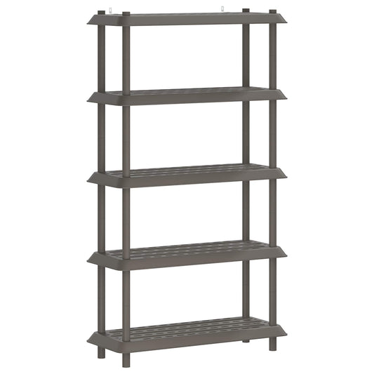 vidaXL Shelving Unit 5-Tier 100 x 40 x 177 cm PP Light Grey