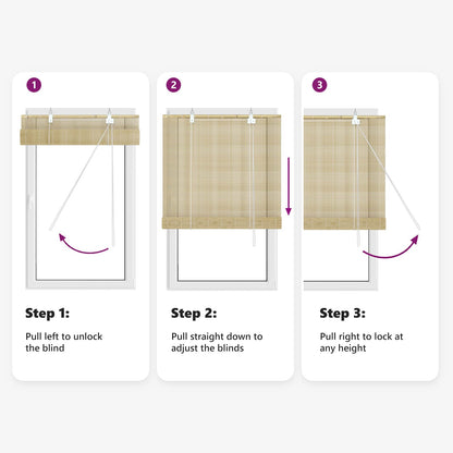 vidaXL Roller Blind Natural 40 x 220 cm Bamboo