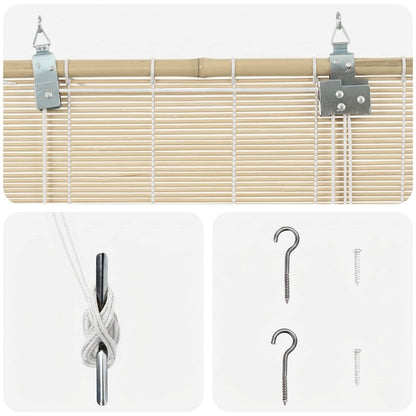 vidaXL Roller Blind Natural 70 x 220 cm Bamboo