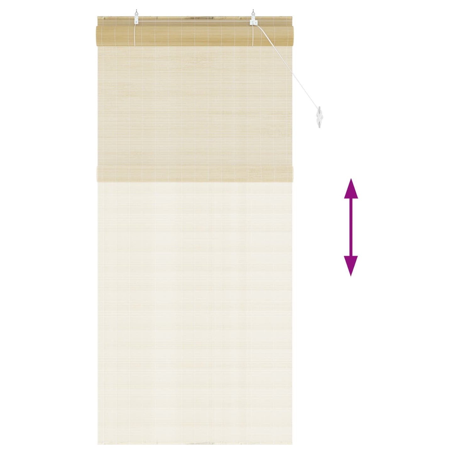 vidaXL Roller Blind Natural 90 x 220 cm Bamboo