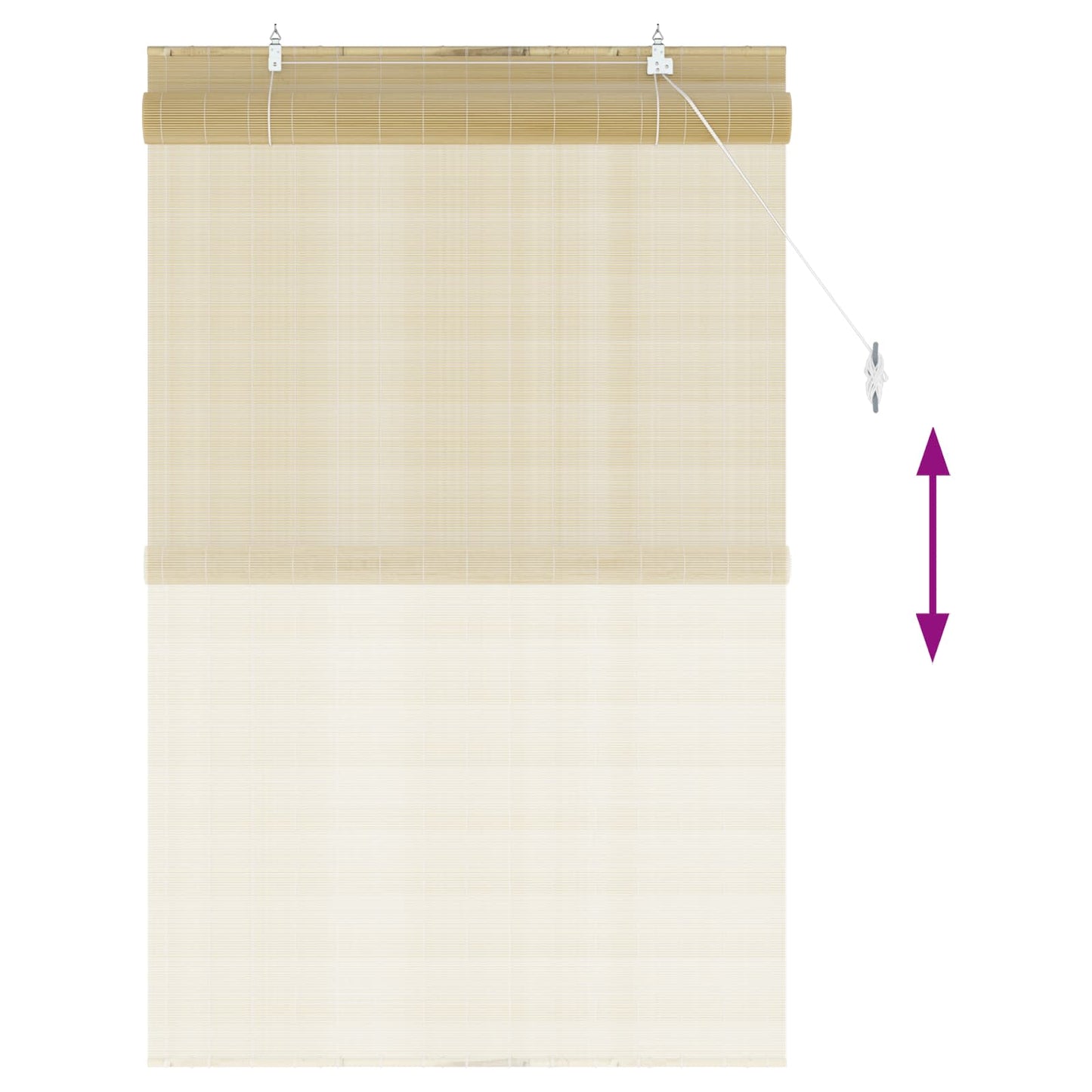 vidaXL Roller Blind Natural 110 x 160 cm Bamboo