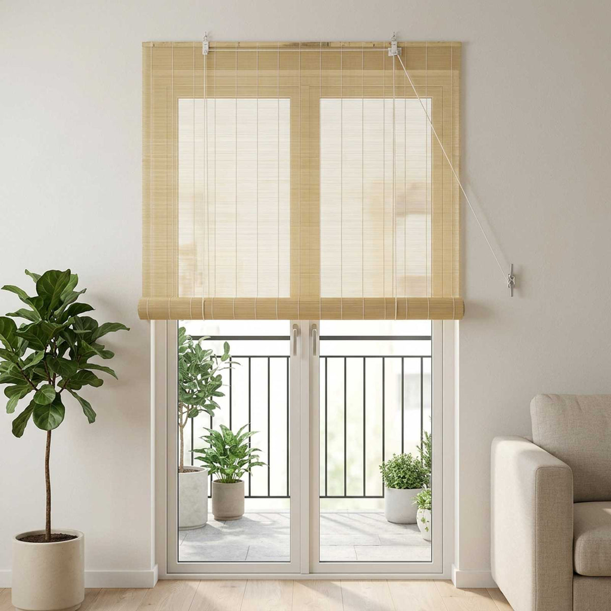 vidaXL Roller Blind Natural 110 x 220 cm Bamboo