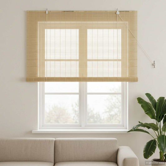 vidaXL Roller Blind Natural 130 x 160 cm Bamboo