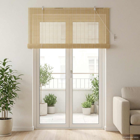 vidaXL Roller Blind Natural 130 x 220 cm Bamboo