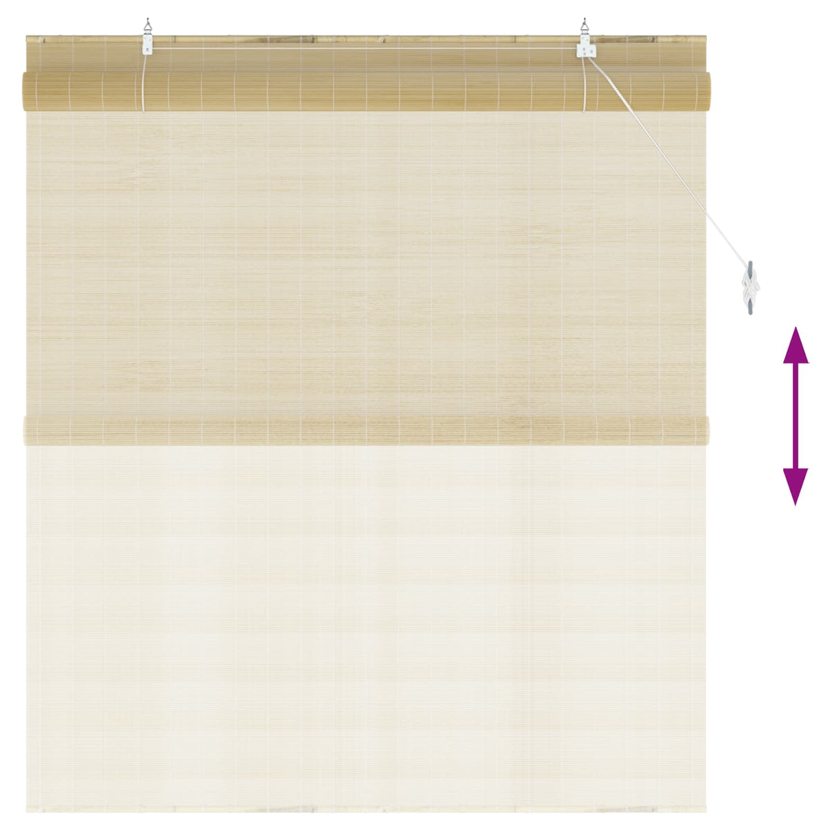vidaXL Roller Blind Natural 160 x 160 cm Bamboo