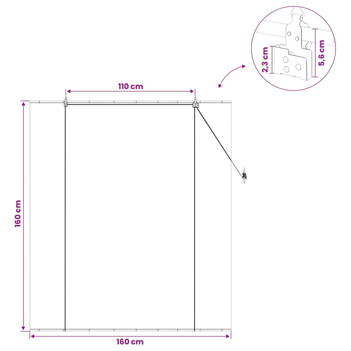 vidaXL Roller Blind Natural 160 x 160 cm Bamboo