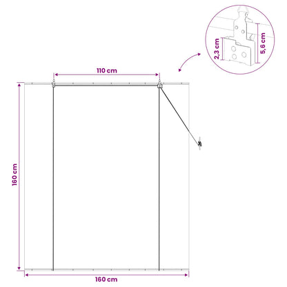 vidaXL Roller Blind Natural 160 x 160 cm Bamboo