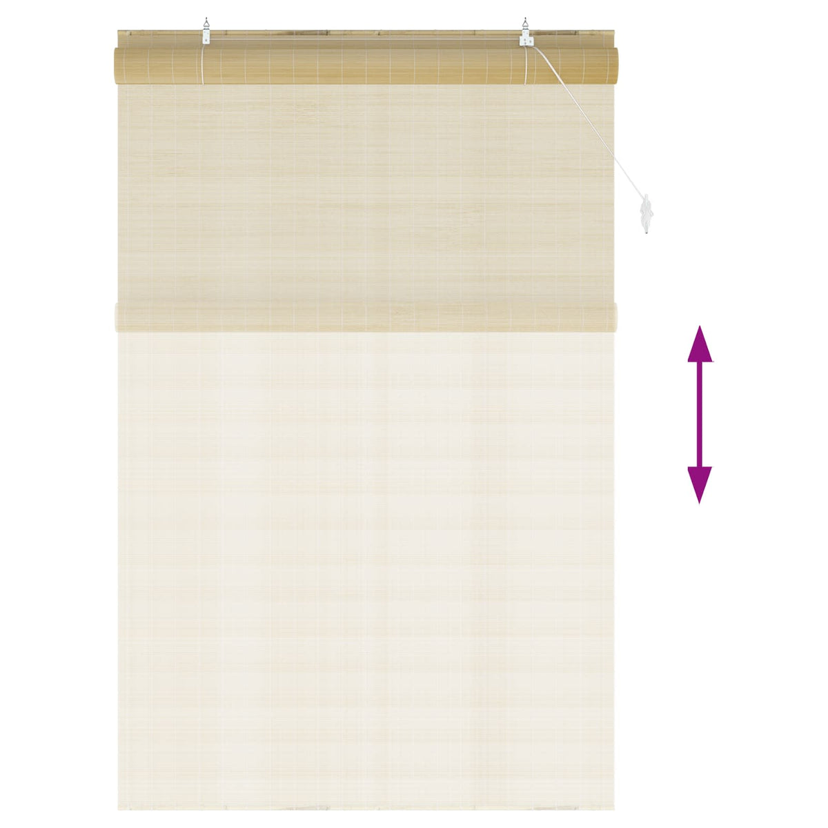 vidaXL Roller Blind Natural 160 x 220 cm Bamboo